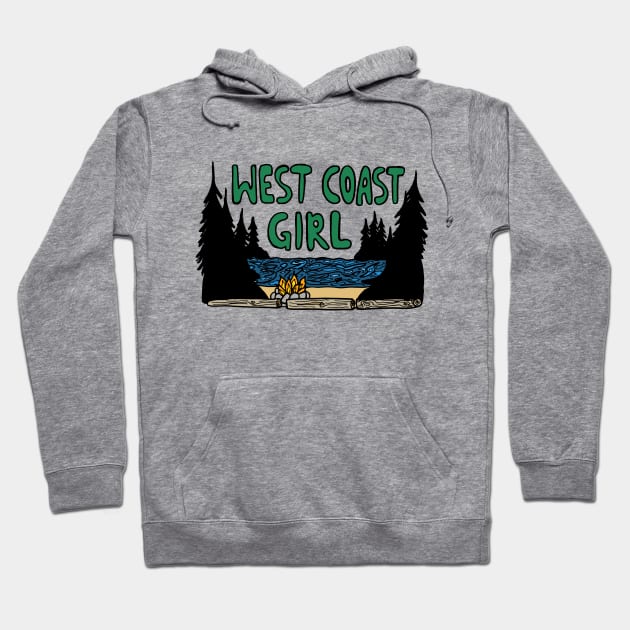 West Coast Girl Hoodie by julieerindesigns